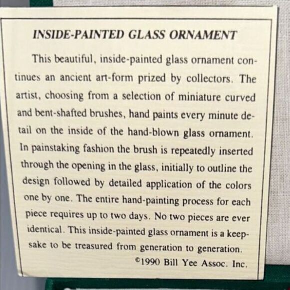 Bill Vee Vintage Hand Blown Reverse Hand Painted Cardinal Christmas Ornament - Picture 4 of 12